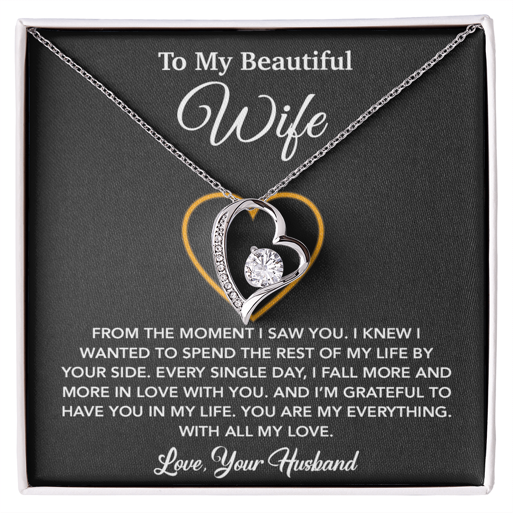 To My Wife Necklace, Gift For Wife, Anniversary Gift For Wife, Necklace For Wife 27_5_Black