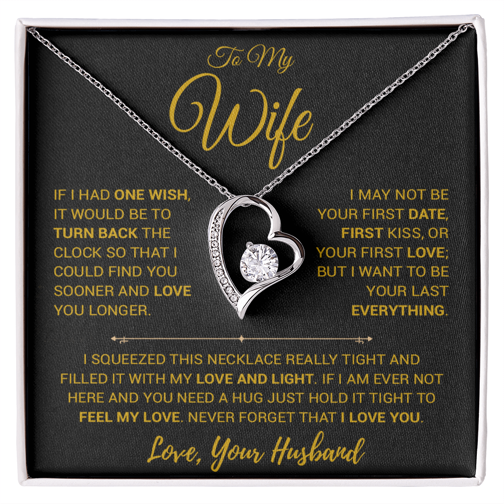 To My Wife Necklace, Gift For Wife, Anniversary Gift For Wife, Christmas Gift 14_2_Gold