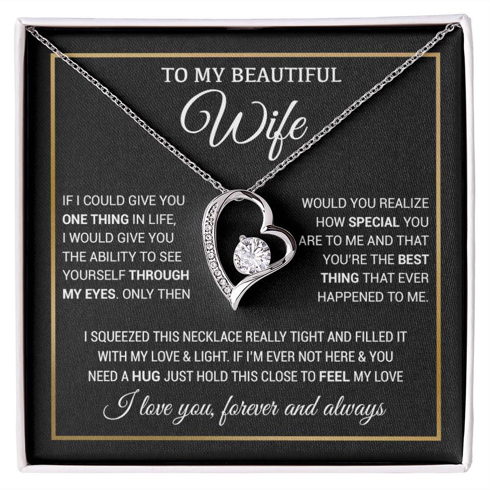 To My Wife Necklace, Christmas Gifts For Women, Anniversary Gift For Wife 5_11_Black