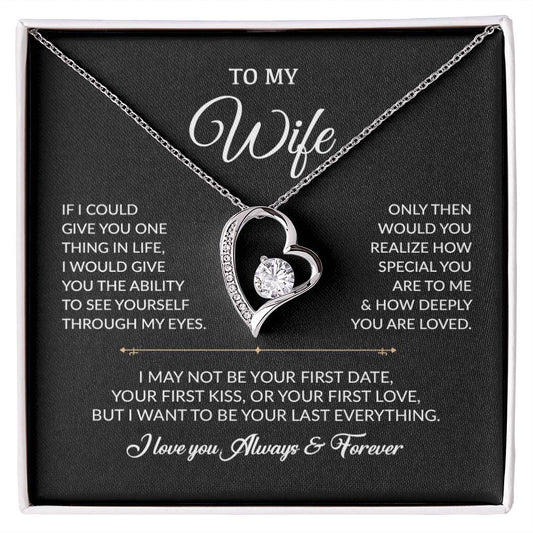 To My Wife Necklace, Gift For Wife, Anniversary Gift For Wife, Necklace For Wife 30_7_Black