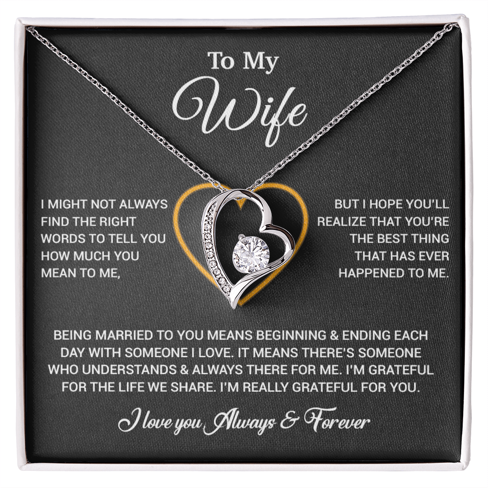 To My Wife Necklace, Gift For Wife, Anniversary Gift For Wife, Necklace For Wife 20_6_Black