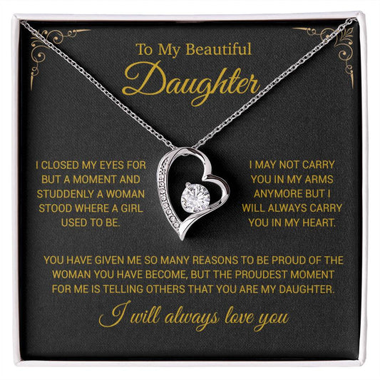 To My Daughter Necklace, Gift for Daughter from Dad, Daughter Father Necklace 29_11_Gold