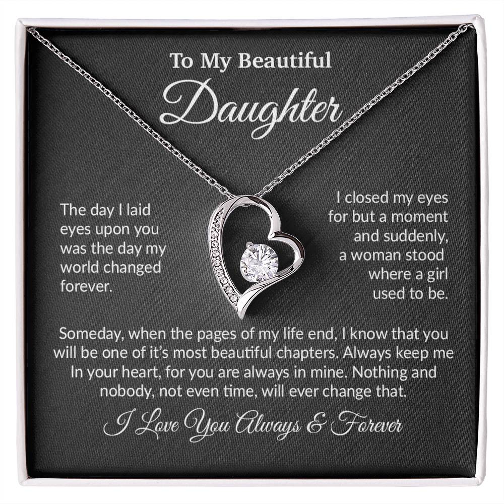 To My Daughter Necklace, Daughter Mother Necklace, Daughter Gift From Mom 8_11_Black
