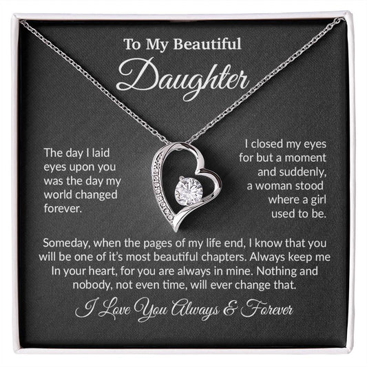 To My Daughter Necklace, Daughter Mother Necklace, Daughter Gift From Mom 8_11_Black