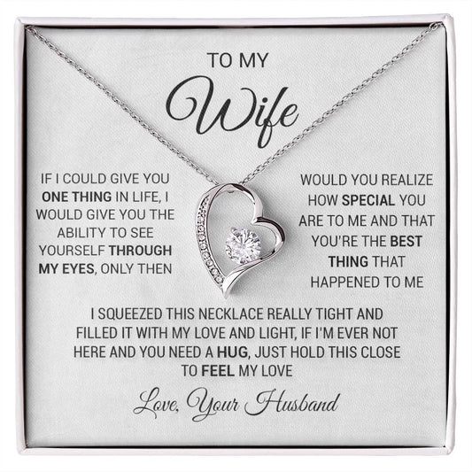 To My Wife Necklace, Gift For Wife, Anniversary Gift For Wife, Christmas Gift 1_5_White