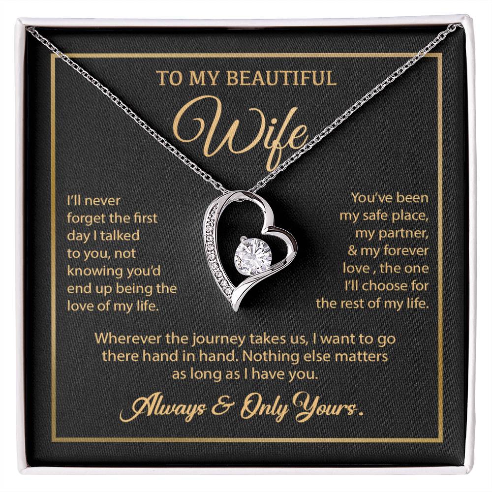To My Wife Necklace, Gift For Wife, Anniversary Gift For Wife, Necklace For Wife 24_7_Gold