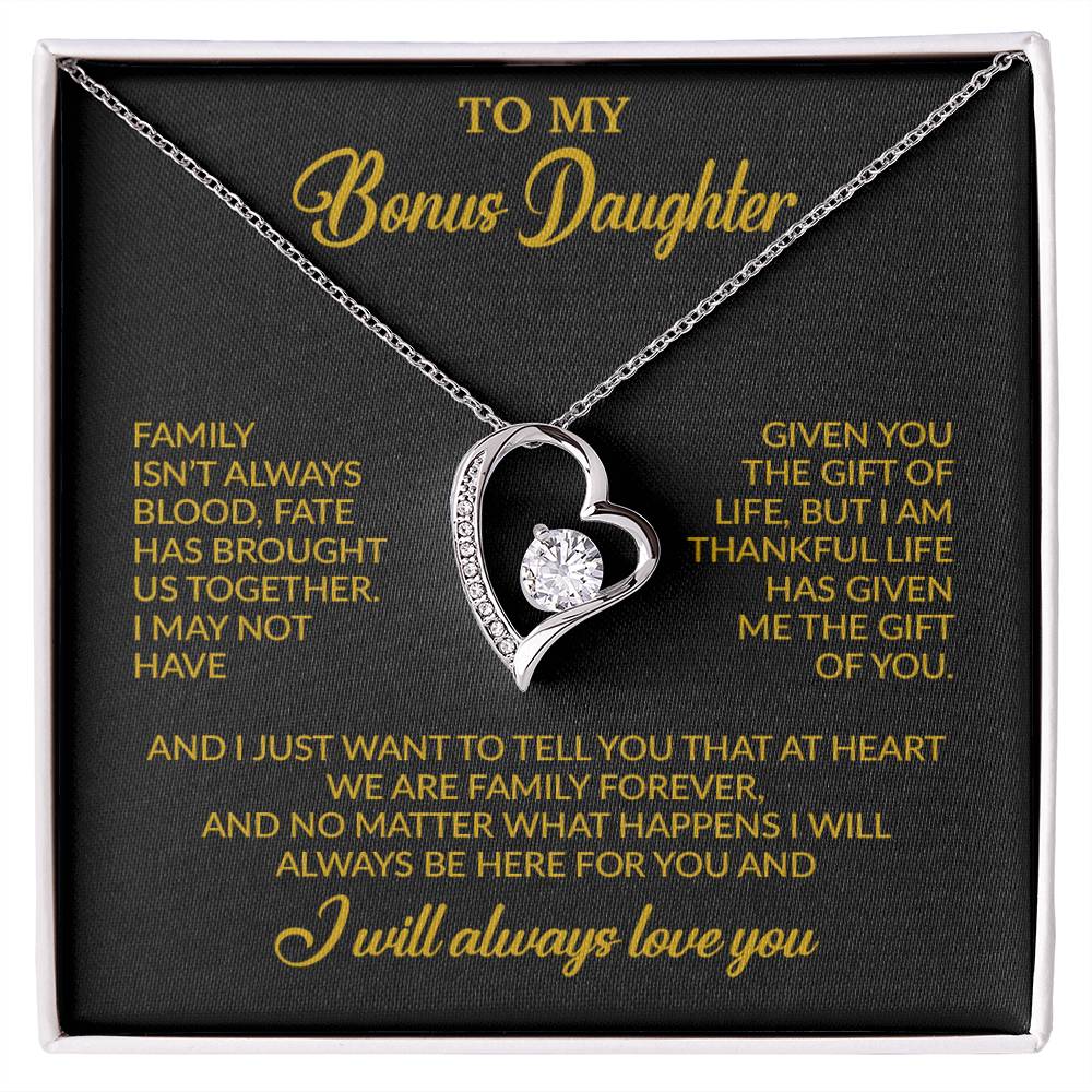 To My Bonus Daughter Necklace, Gift for Bonus Daughter, Step Daughter Birthday 26_11_Gold