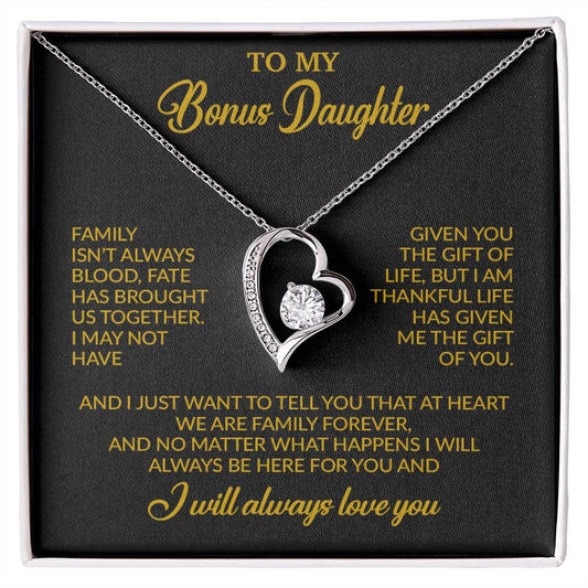 To My Bonus Daughter Necklace, Gift for Bonus Daughter, Step Daughter Birthday 26_11_Gold