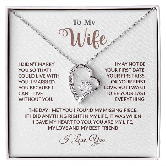 To My Wife Necklace, Wife Gift From Husband, Wife Husband Necklace, Christmas Gift 18_9