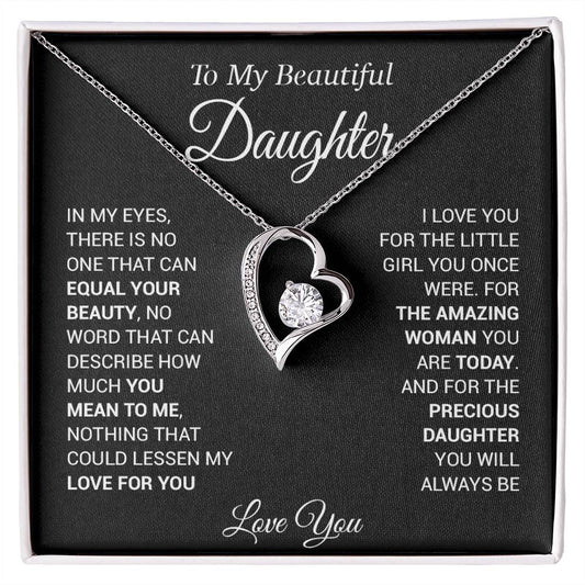 To My Daughter Necklace, Love Dad, Beautiful Necklace Gift, From Father Dad