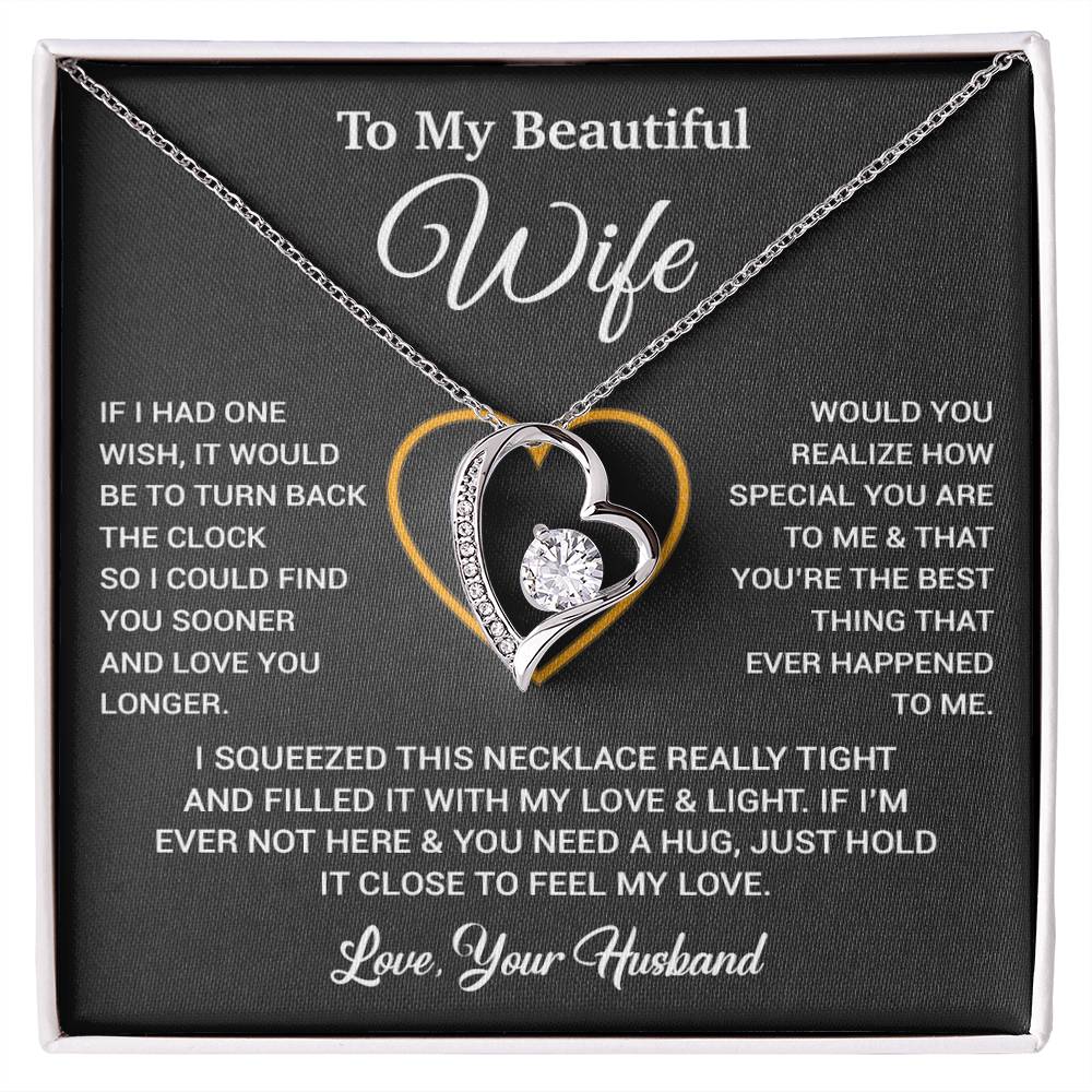 To My Wife Necklace, Gift For Wife, Anniversary Gift For Wife, Necklace For Wife 28_5_Black