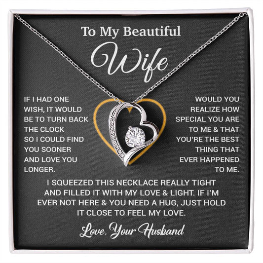 To My Wife Necklace, Gift For Wife, Anniversary Gift For Wife, Necklace For Wife 28_5_Black