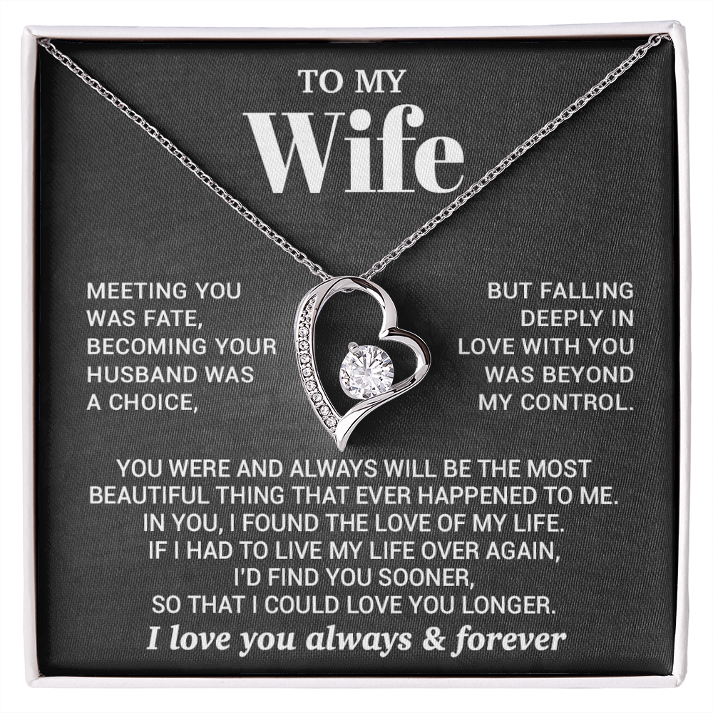 To My Wife Necklace, Christmas Gifts For Women, Anniversary Gift For Wife 7_10_Black
