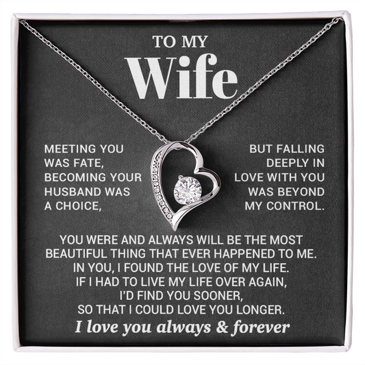 To My Wife Necklace, Christmas Gifts For Women, Anniversary Gift For Wife 7_10_Black