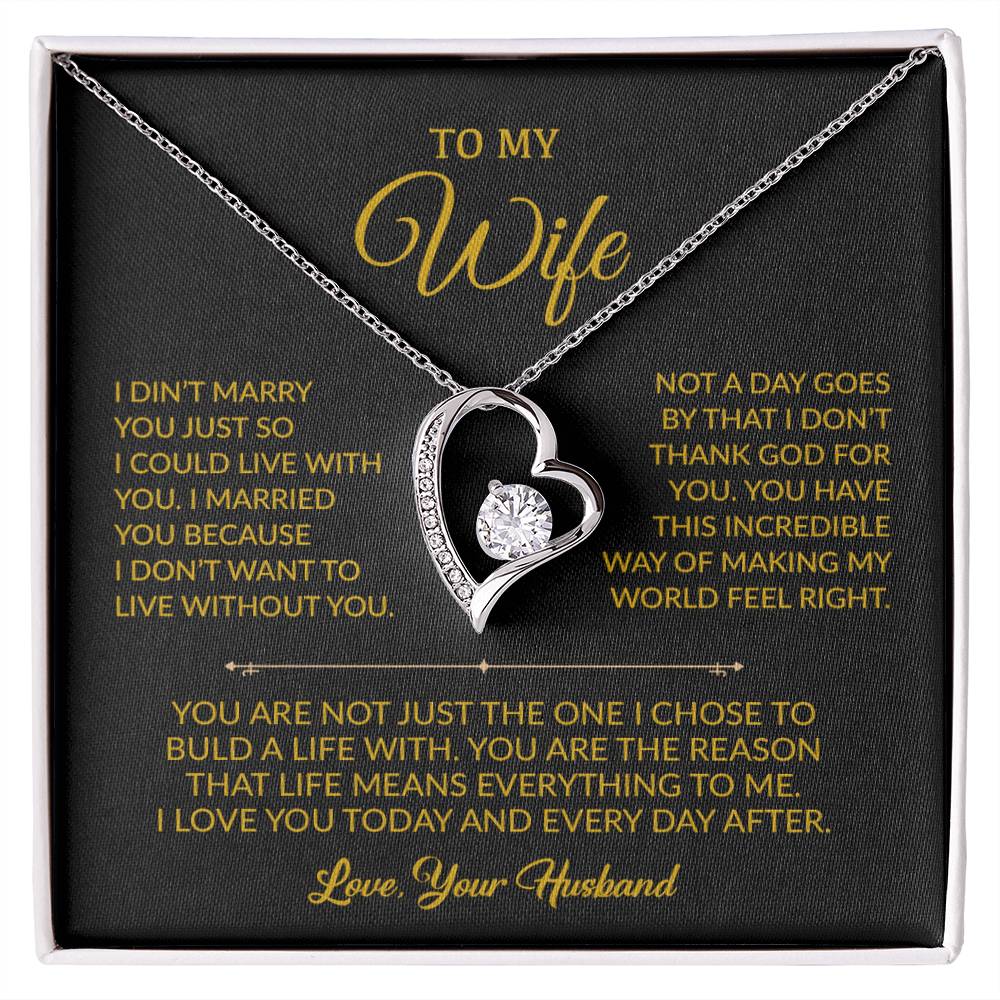 To My Wife Necklace, Gift For Wife, Anniversary Gift For Wife, Necklace For Wife