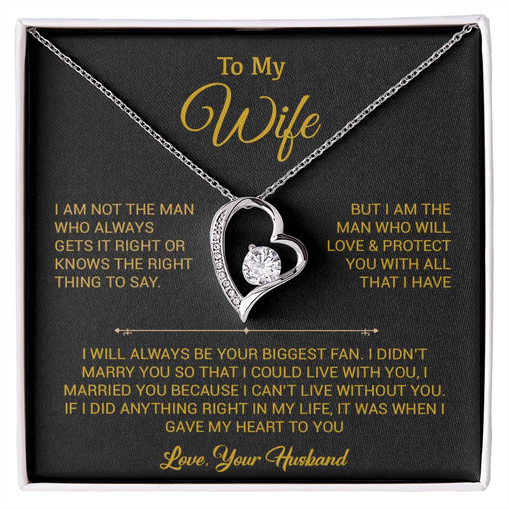 To My Wife Necklace, Gift For Wife, Anniversary Gift For Wife, Christmas Gift 3_10_Gold
