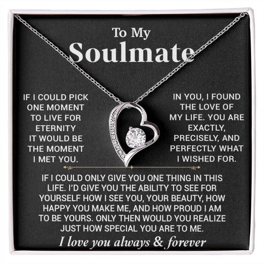 To My Soulmate Necklace Gift For Wife Girlfriend Birthday Anniversary Christmas