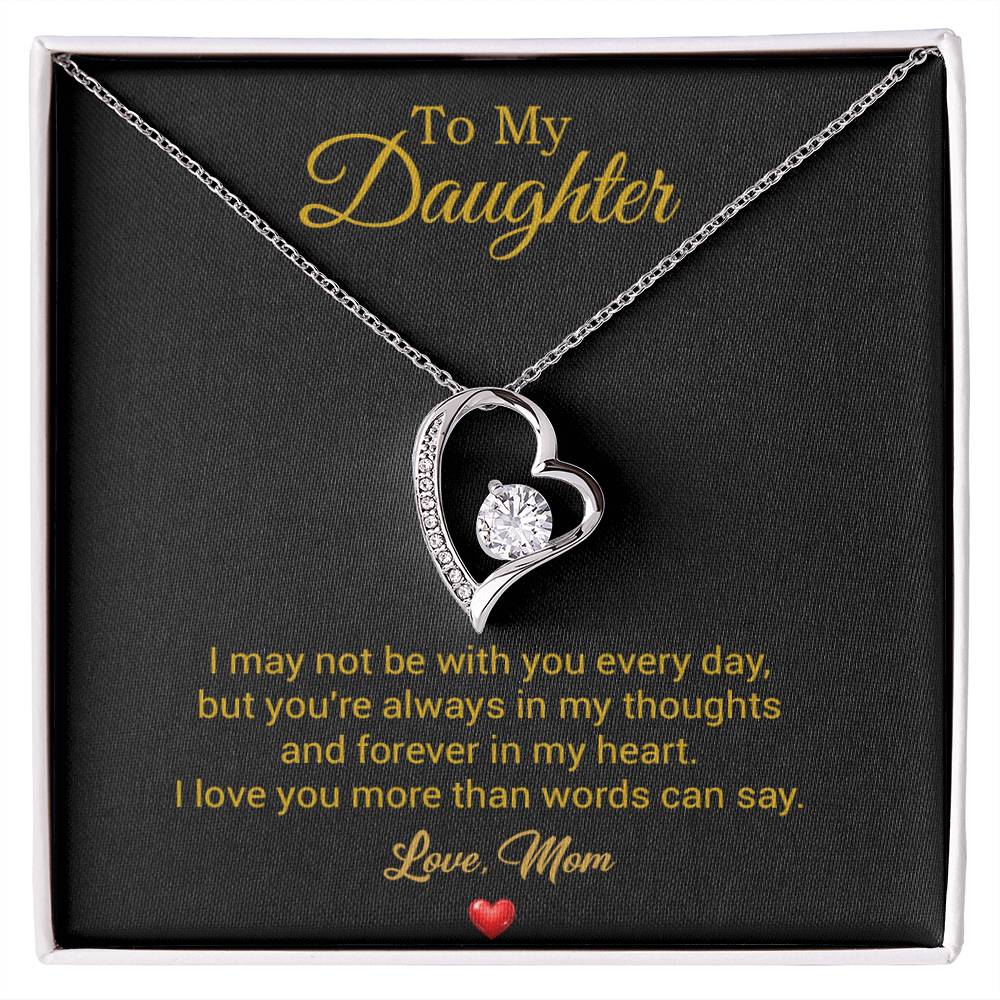 To My Daughter Necklace, Gift For Daughter From Mom, Daughter Mother Necklace