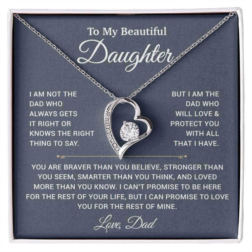 To My Daughter Necklace, Gift for Daughter from Dad, Father Daughter Necklace