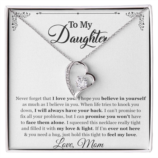 To My Daughter Necklace, Gift for Daughter from mom, Daughter Father Necklace