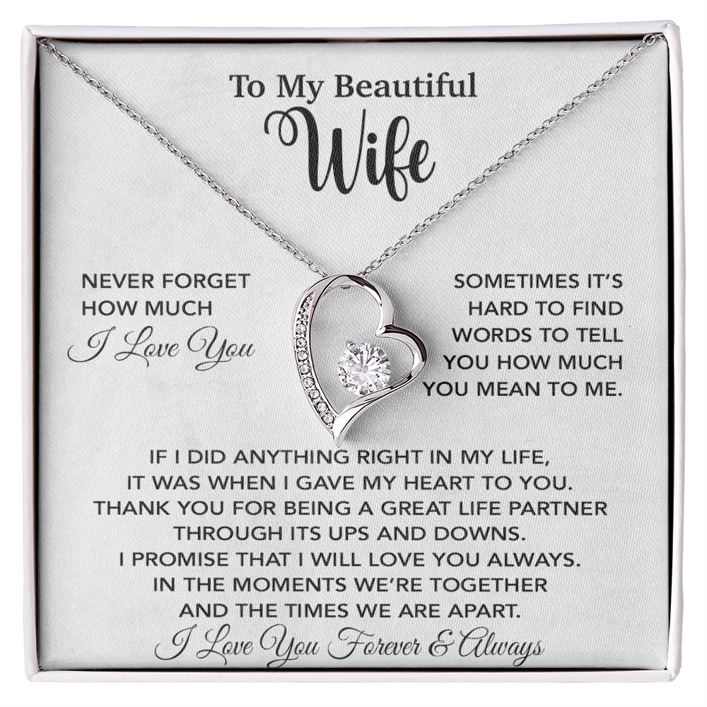 To My Wife Necklace, Christmas Gifts For Wife, Anniversary Cute Gift For Wife_White_25_9