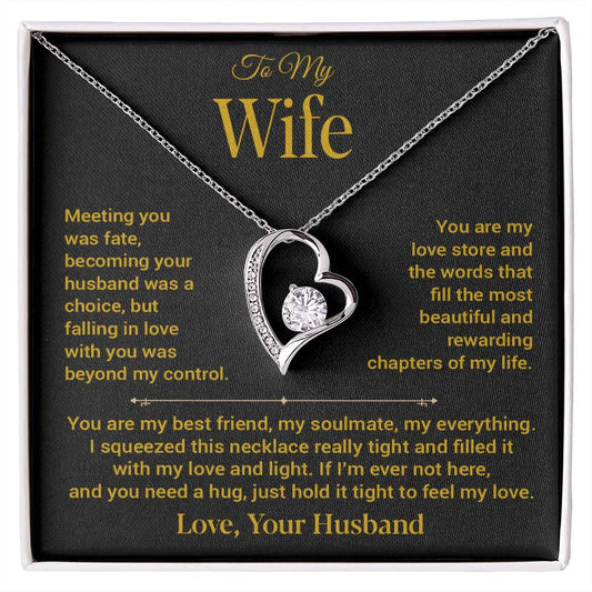 To My Wife Necklace, Gift For Wife, Anniversary Gift For Wife, Christmas Gift 21_11_Gold