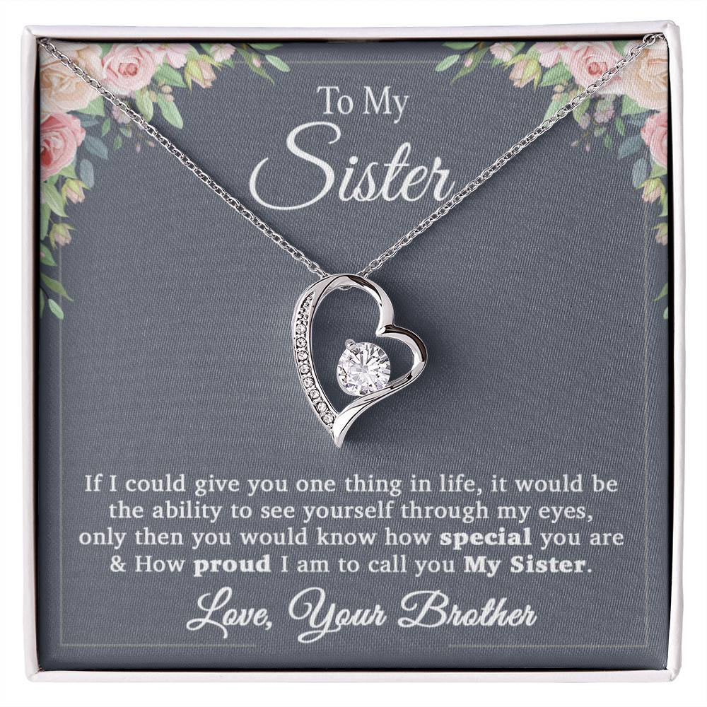 To My Sister Necklace, Brother to Sister, Birthday gift For Sister from Brother 20_11