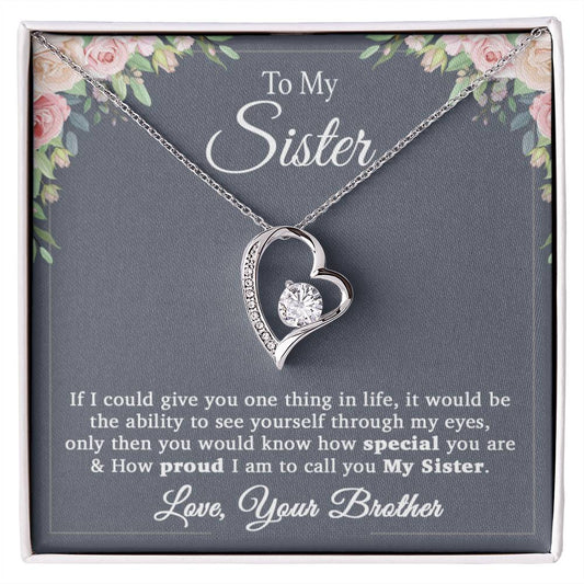 To My Sister Necklace, Brother to Sister, Birthday gift For Sister from Brother 20_11