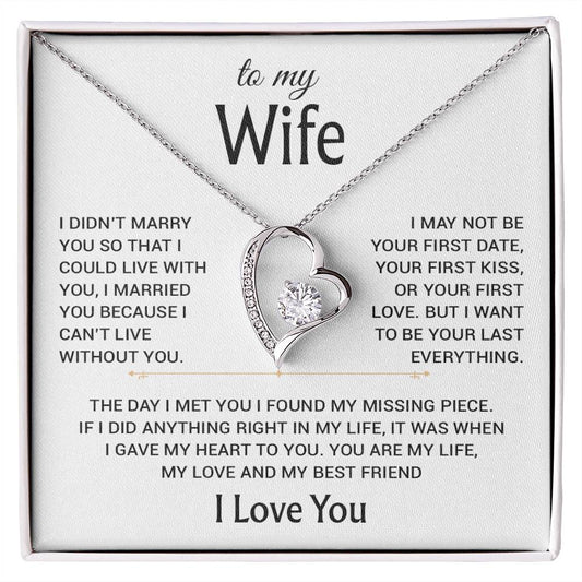 To My Wife Necklace, Christmas Gifts For Women, Anniversary Gift For Wife 16_12_White