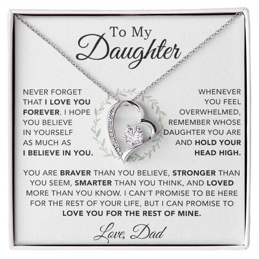 To My Daughter Necklace, Gift for Daughter from Dad, Father Daughter Necklace 27_11