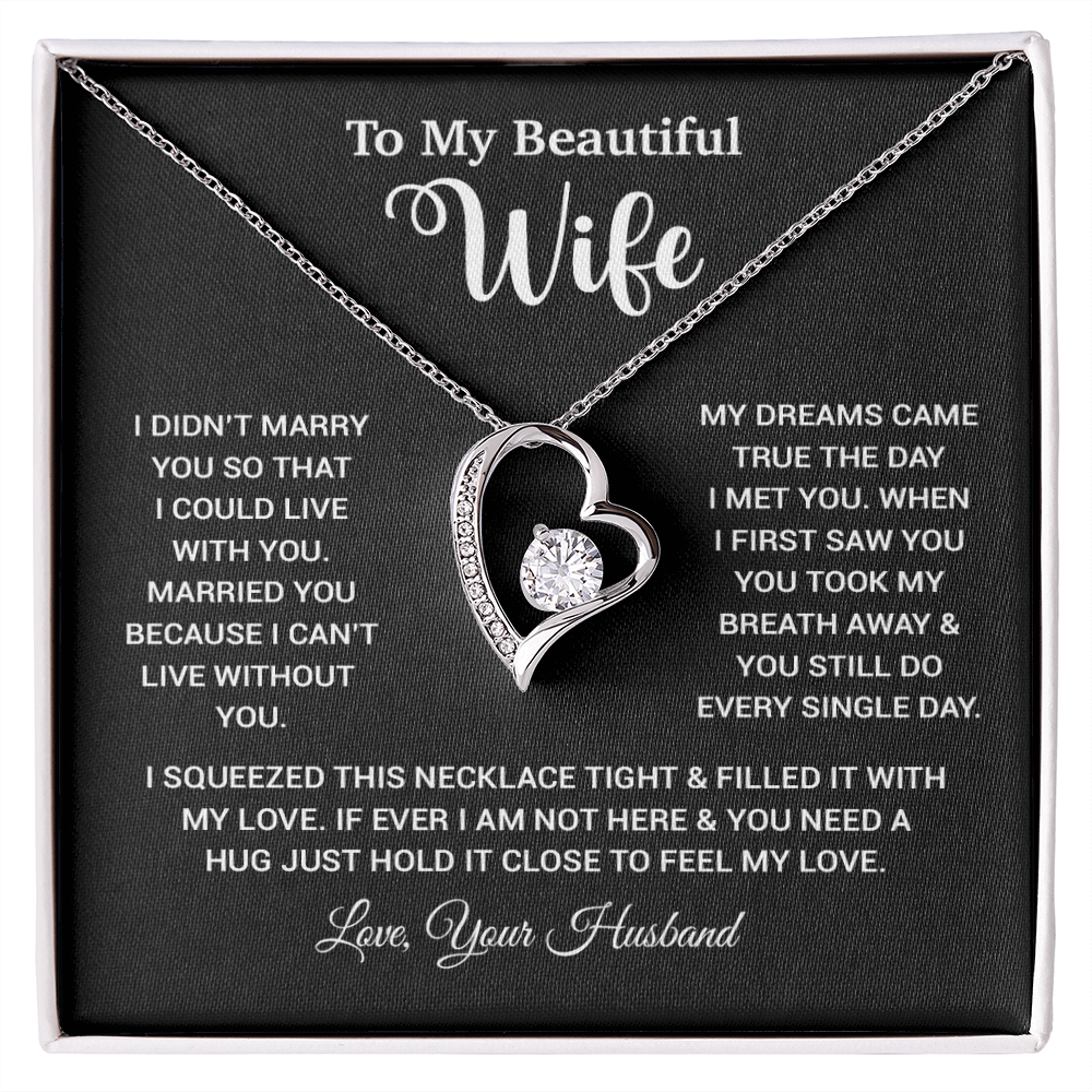 To My Wife Necklace Wife Gift from Husband, Anniversary Gift, Christmas Gift