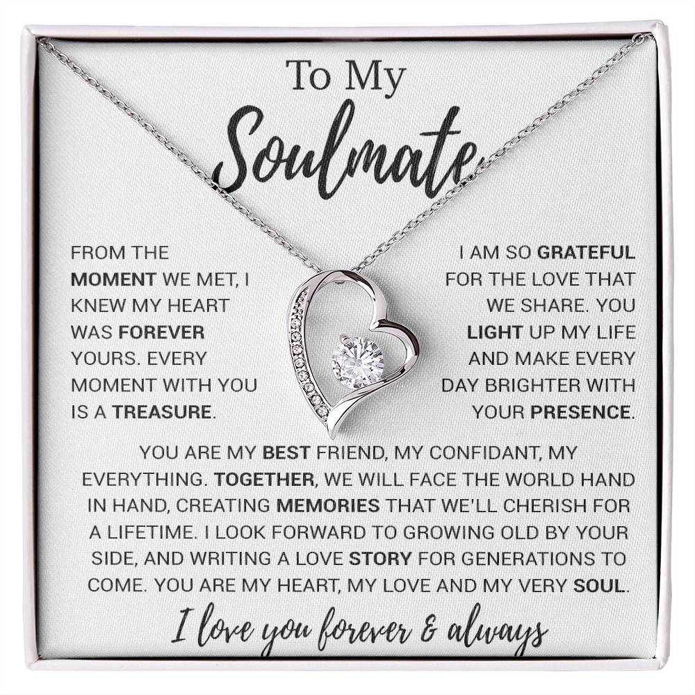 To My Soulmate Necklace, Birthday Gifts For Her, Christmas Gift For Soulmate 30_11_White