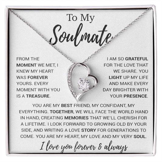 To My Soulmate Necklace, Birthday Gifts For Her, Christmas Gift For Soulmate 30_11_White