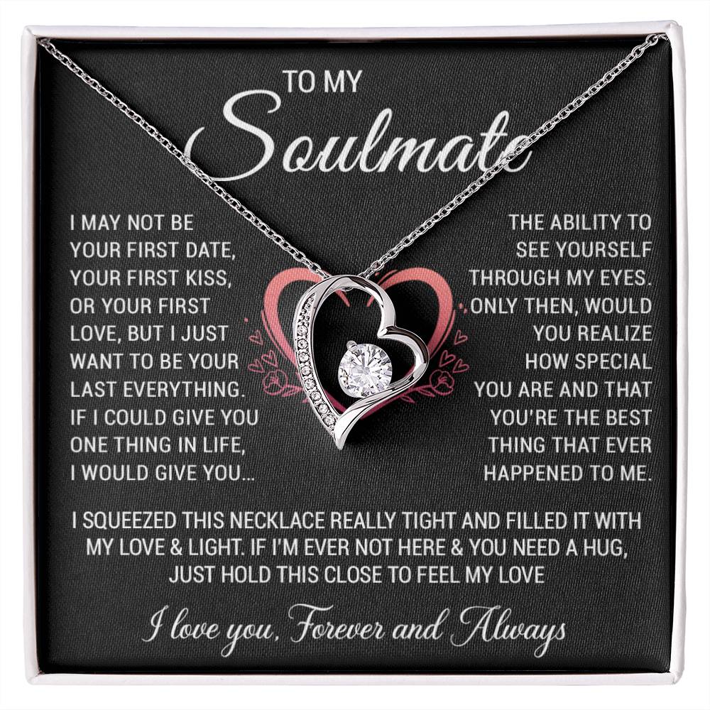 To My Soulmate Necklace, Gift for Wife, Girlfriend, Anniversary Necklace, Soulmate Gift, Christmas Gift
