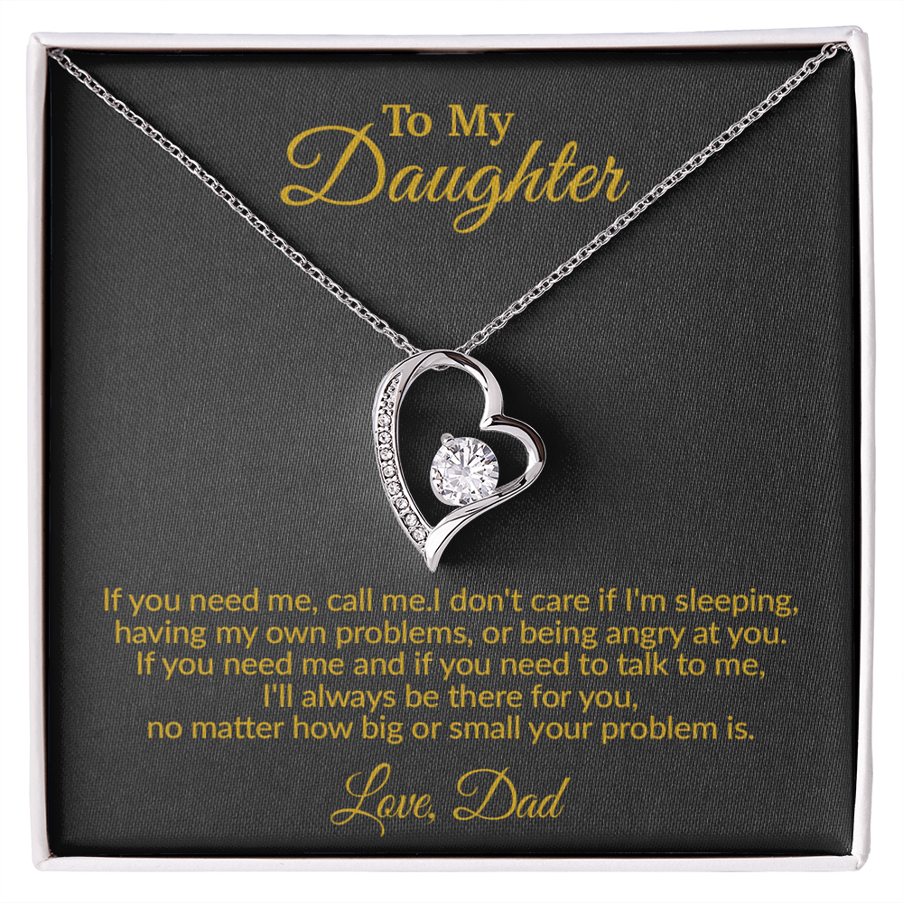 To My Daughter Necklace, Gift for Daughter from Dad, Father Daughter Necklace