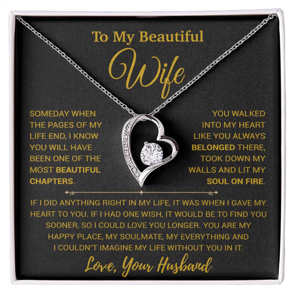 To My Wife Necklace, Vanlentines Gifts For Women, Anniversary Gift For Wife 1_1_Gold