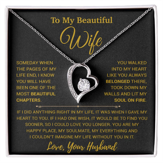 To My Wife Necklace, Vanlentines Gifts For Women, Anniversary Gift For Wife 1_1_Gold