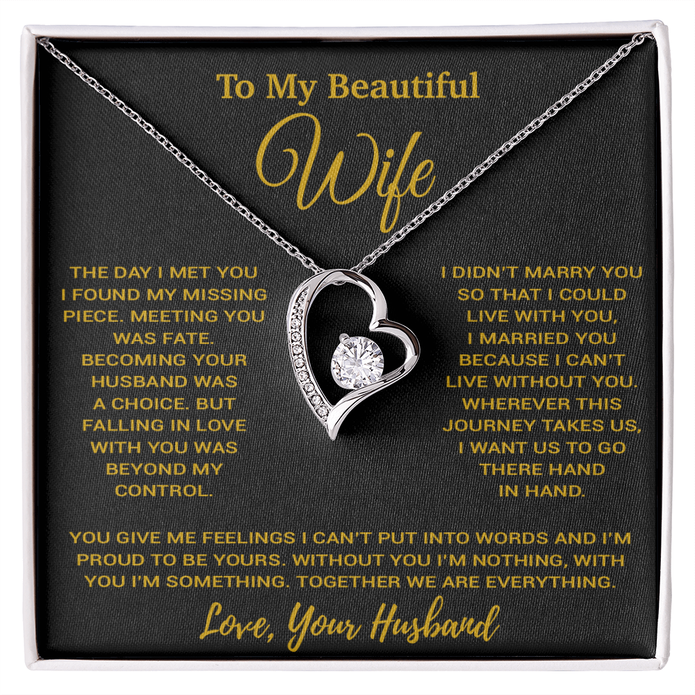 To My Wife Necklace, Vanlentines Gifts For Women, Anniversary Gift For Wife 1_11_Gold
