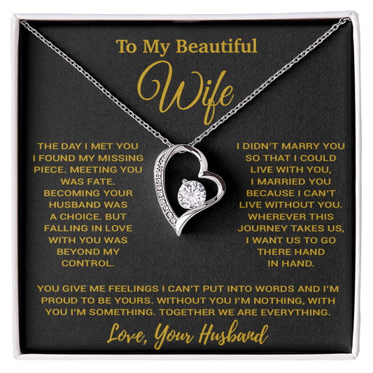 To My Wife Necklace, Vanlentines Gifts For Women, Anniversary Gift For Wife 1_11_Gold