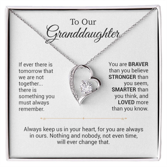 To Our Granddaughter Necklace, Christmas Gift For Granddaughter, Birthday Gift