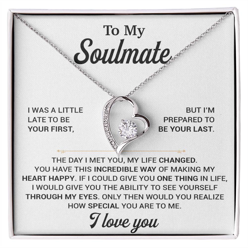 To My Soulmate Necklace, Soulmate Gift, Gift For Girlfriend, Christmas Gift