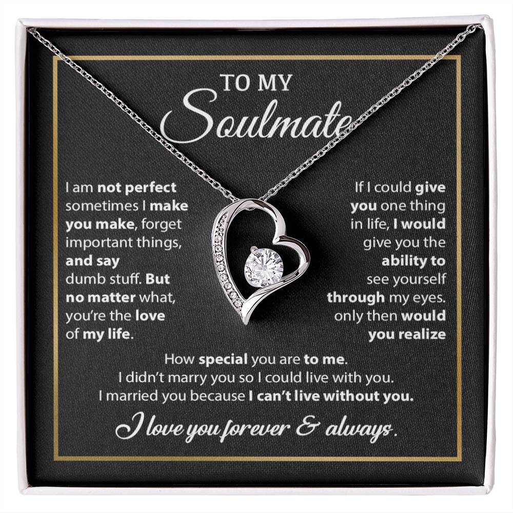 To My Soulmate Necklace, Gift For Wife From Husband, Valentines Gift For Wife 8_2_Black
