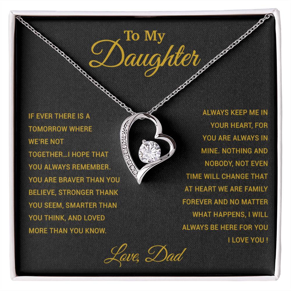 To My Daughter Necklace, Gift for Daughter from Dad, Father Daughter Necklace 26_3_Gold