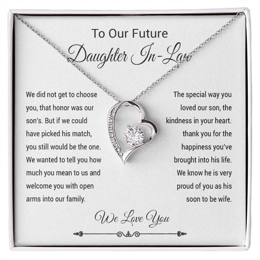 To Our Future Daughter In Law Necklace, Daughter In Law Into Family, Wedding Gift