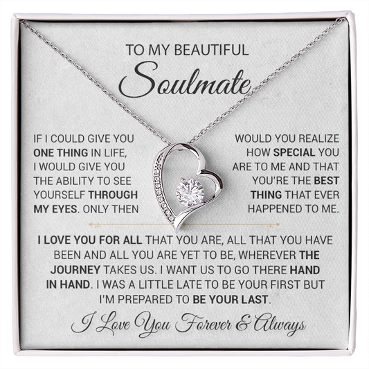To My Soulmate Necklace, Gift For Wife Girlfriend From Husband, Christmas Gift 9_9_White