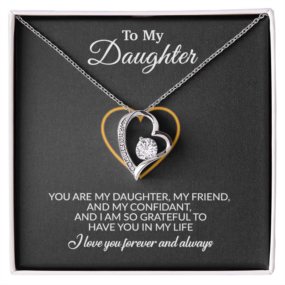 To My Daughter Necklace, Gift for Daughter from Mom, Mother Daughter Necklace
