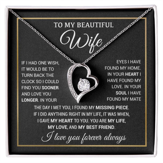 To My Wife Necklace, Christmas Gifts For Women, Anniversary Gift For Wife 6_11_Black