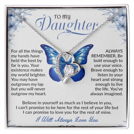 To My Daughter Necklace, Daughter Father Necklace, Daughter Gifts from Dad