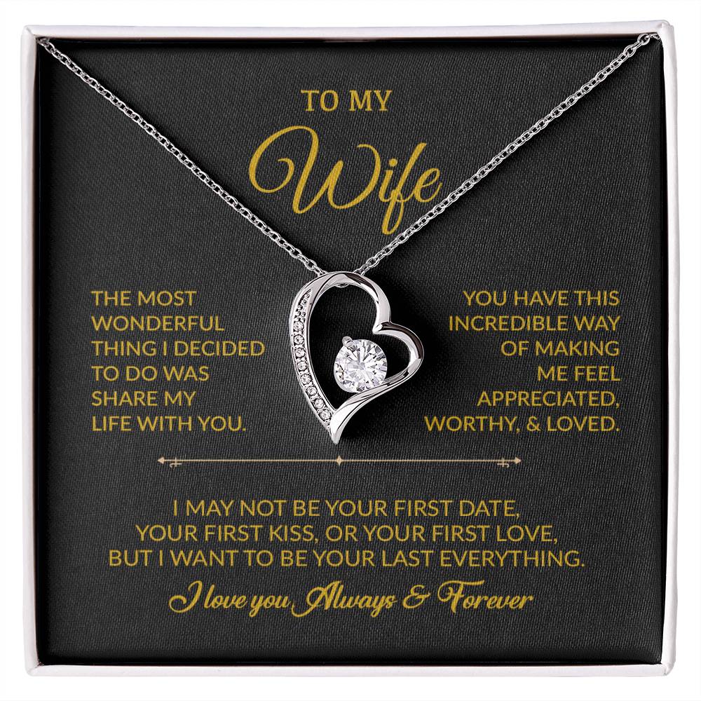To My Wife Necklace, Gift For Wife, Anniversary Gift For Wife, Necklace For Wife