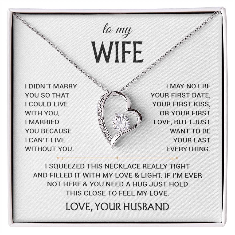 To My Wife Necklace, Christmas Gifts For Women, Anniversary Gift For Wife 12_12_White
